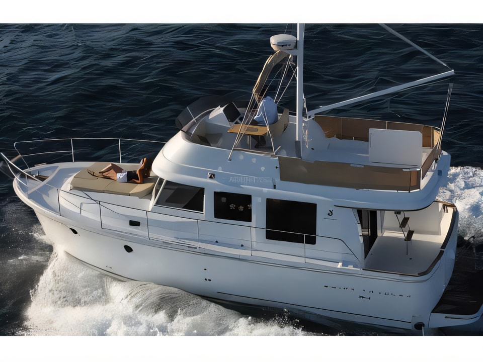 Exterior overview of Swift Trawler 34 Fly motor boat for charter from Zadar Marina Zadar in the Zadar sailing area Croatia