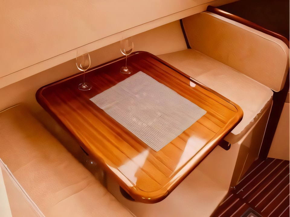 Interior of Damor 700 motor boat with 1 cabins Croatia yacht charter