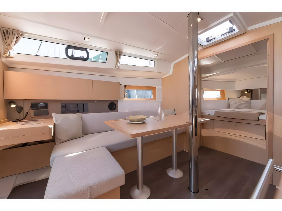 Interior of Oceanis 38.1 sail boat with 3 cabins Croatia yacht charter