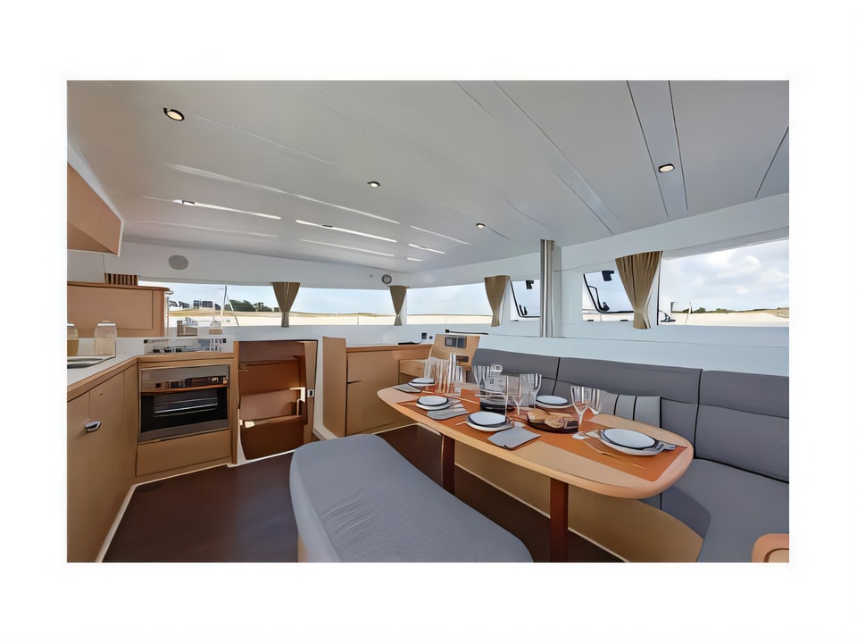 Interior of Lagoon 42 catamaran with 6 cabins Croatia yacht charter