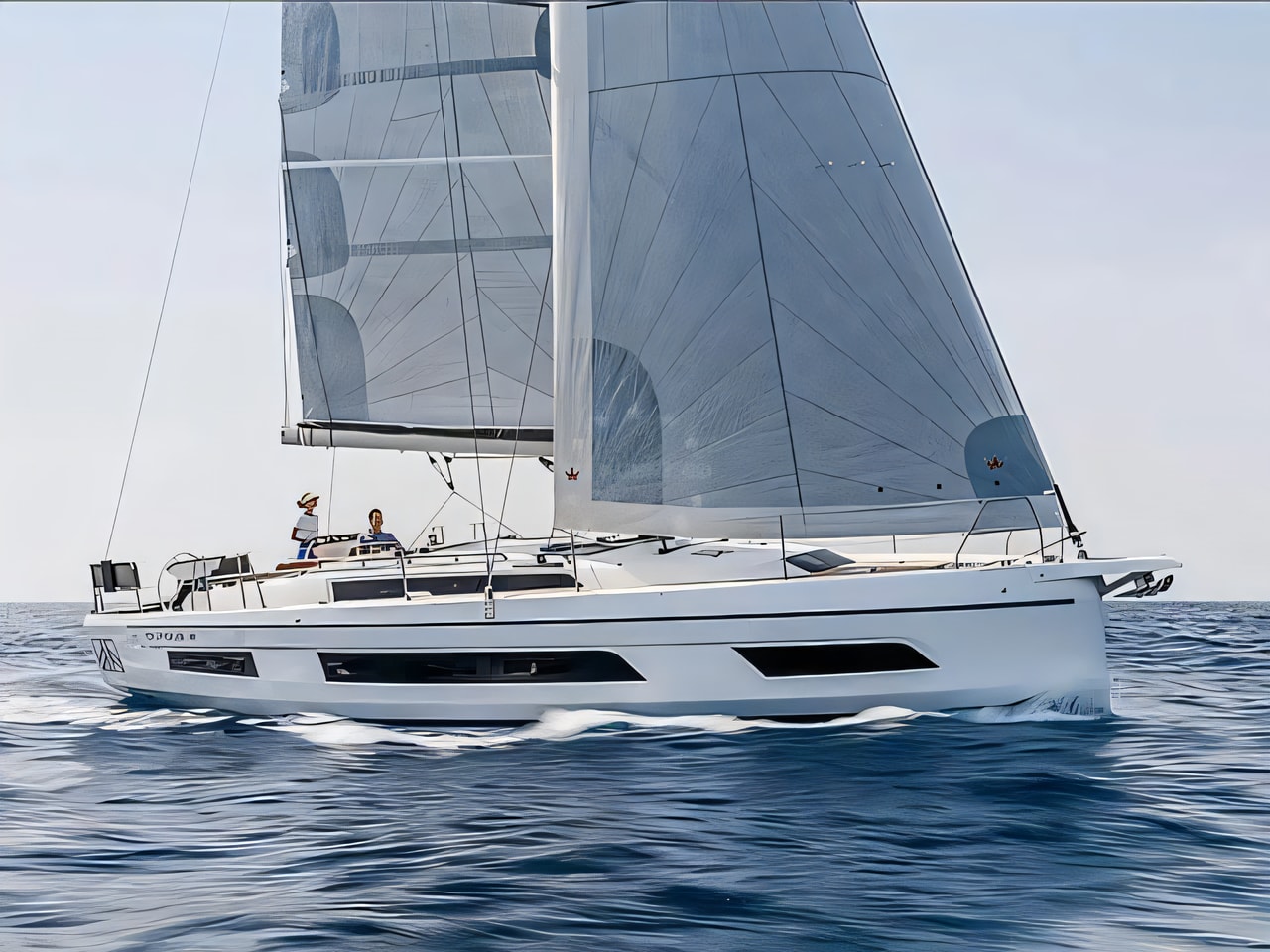 Exterior overview of Dufour 41 GL sail boat for charter from Sibenik Marina Mandalina in the Sibenik sailing area Croatia