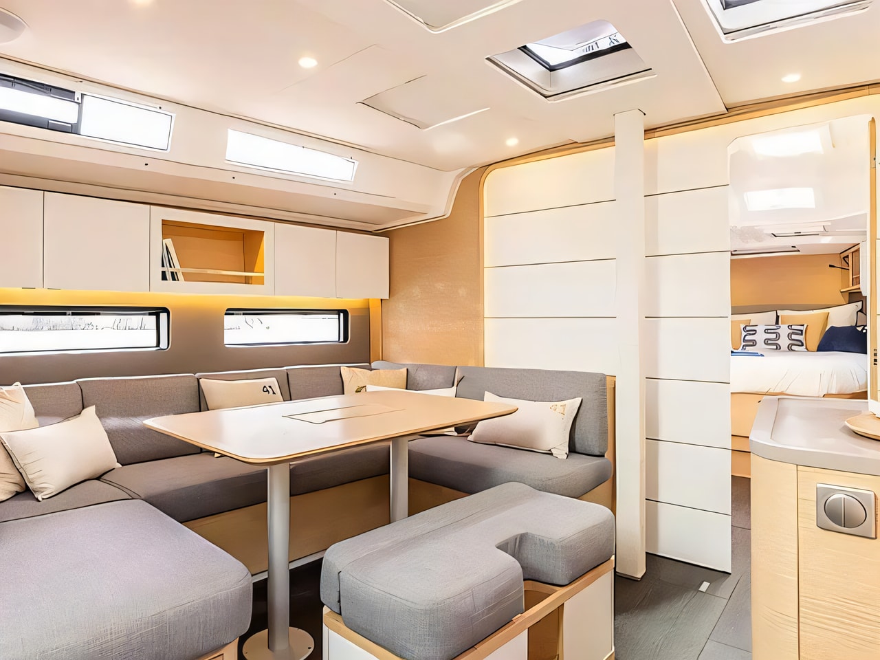 Layout of Dufour 41 GL sail boat with 3 cabins Croatia yacht charter