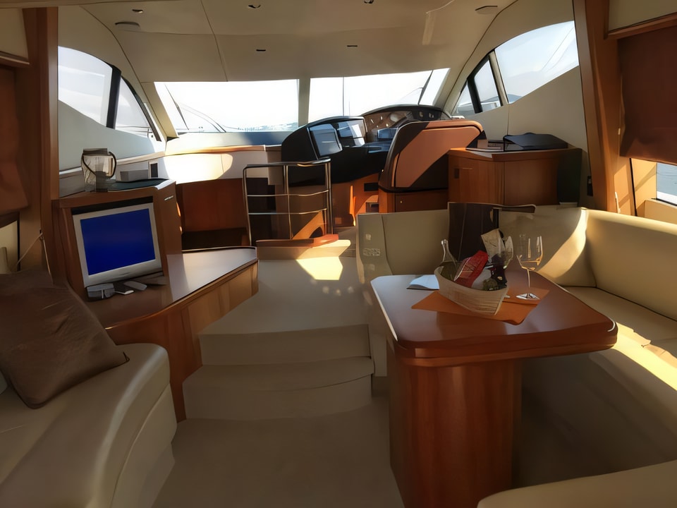 Interior of Manhattan 50 motoryacht with 3 cabins Croatia yacht charter