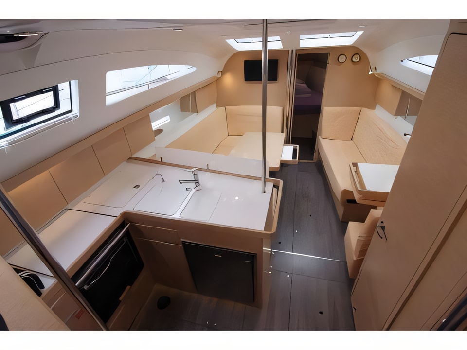Interior of Elan 40 Impression sail boat with 3 cabins Croatia yacht charter