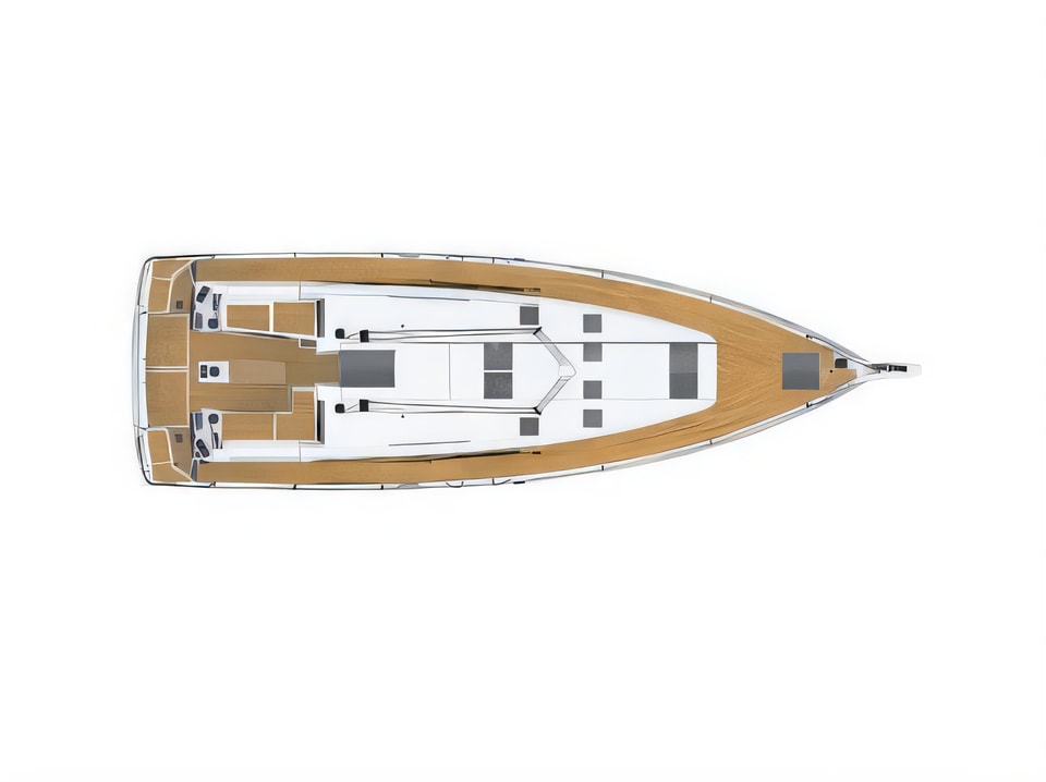 Layout of Sun Odyssey 490 sail boat with 6 cabins Croatia yacht charter