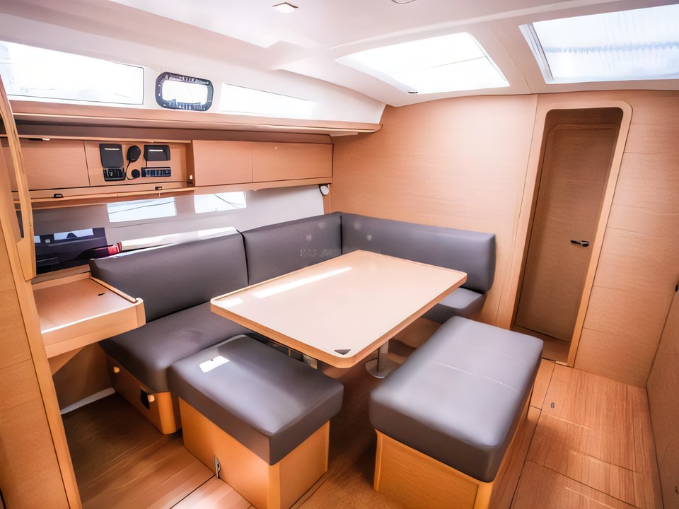 Interior of Dufour 460 Grand Large sail boat with 4 cabins Croatia yacht charter