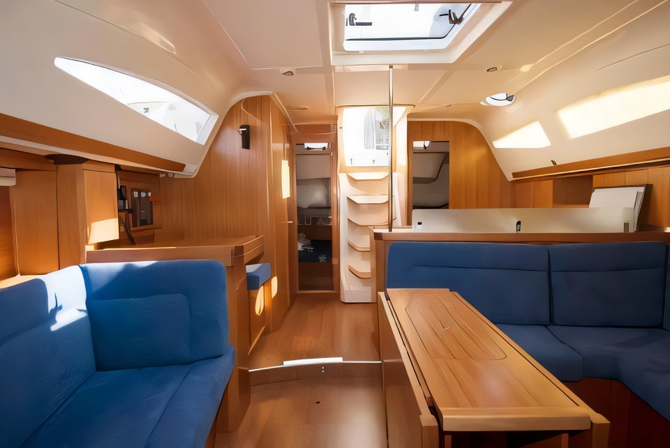 Interior of Elan 434 Impression sail boat with 4 cabins Croatia yacht charter