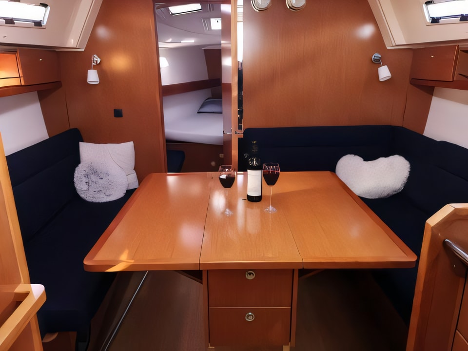 Interior of Bavaria 36 sail boat with 3 cabins Croatia yacht charter