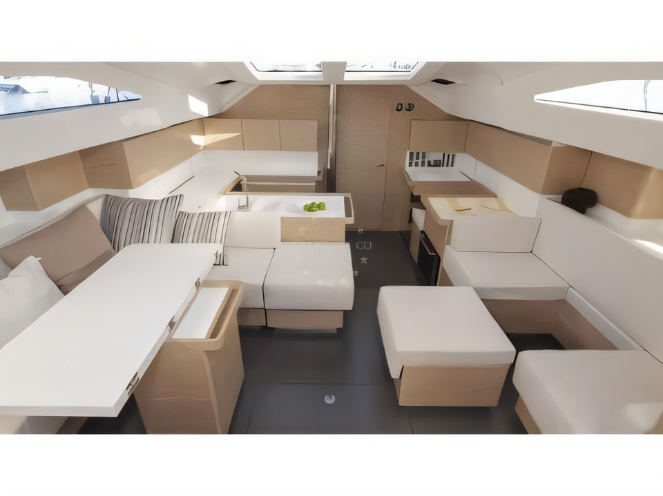 Interior of Elan 50 Impression sail boat with 5 cabins Croatia yacht charter