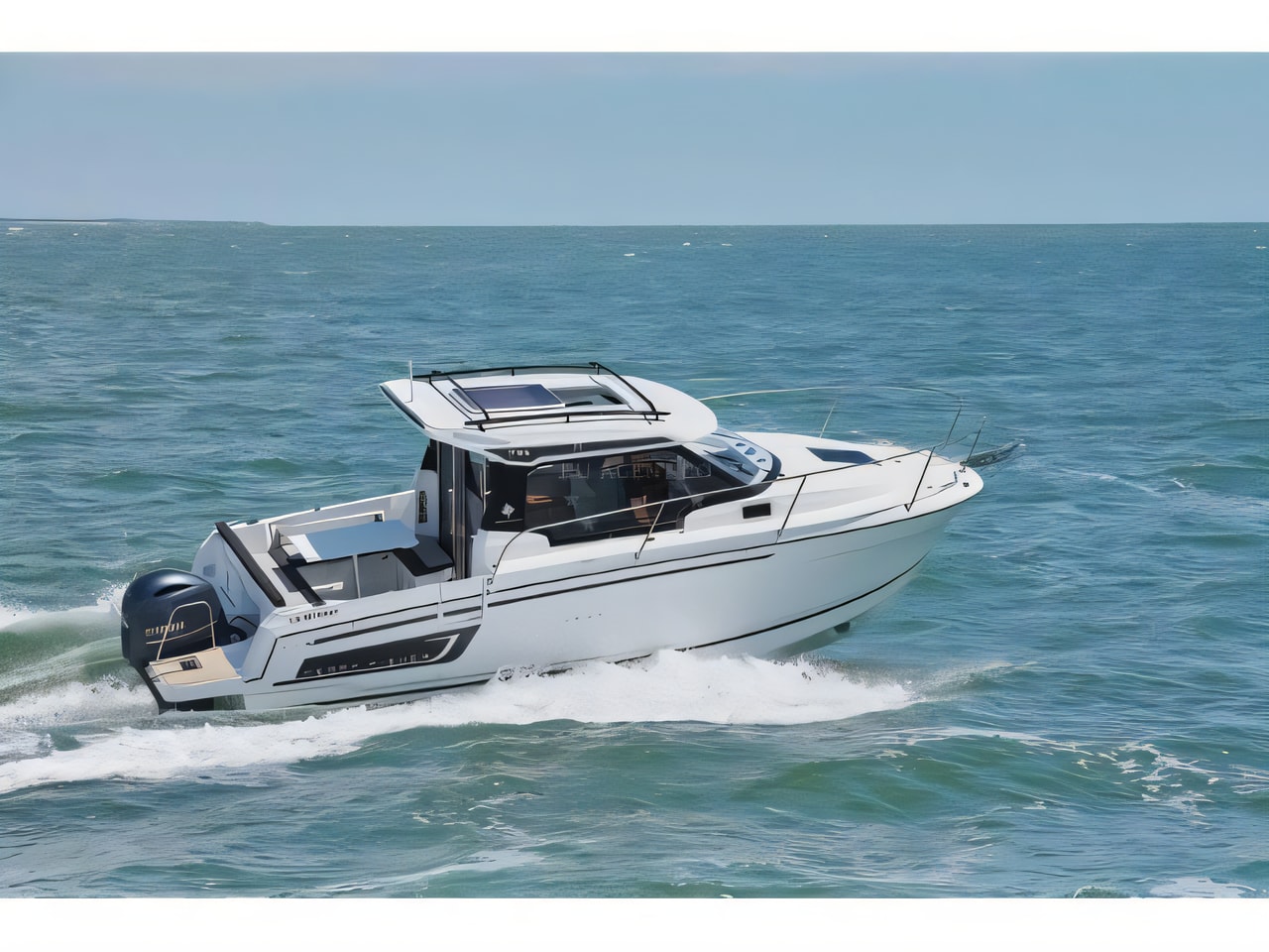 Exterior overview of Merry Fisher 795 Serie 2 motor boat for charter from Pula ACI Marina in the Istria / Kvarner sailing area Croatia