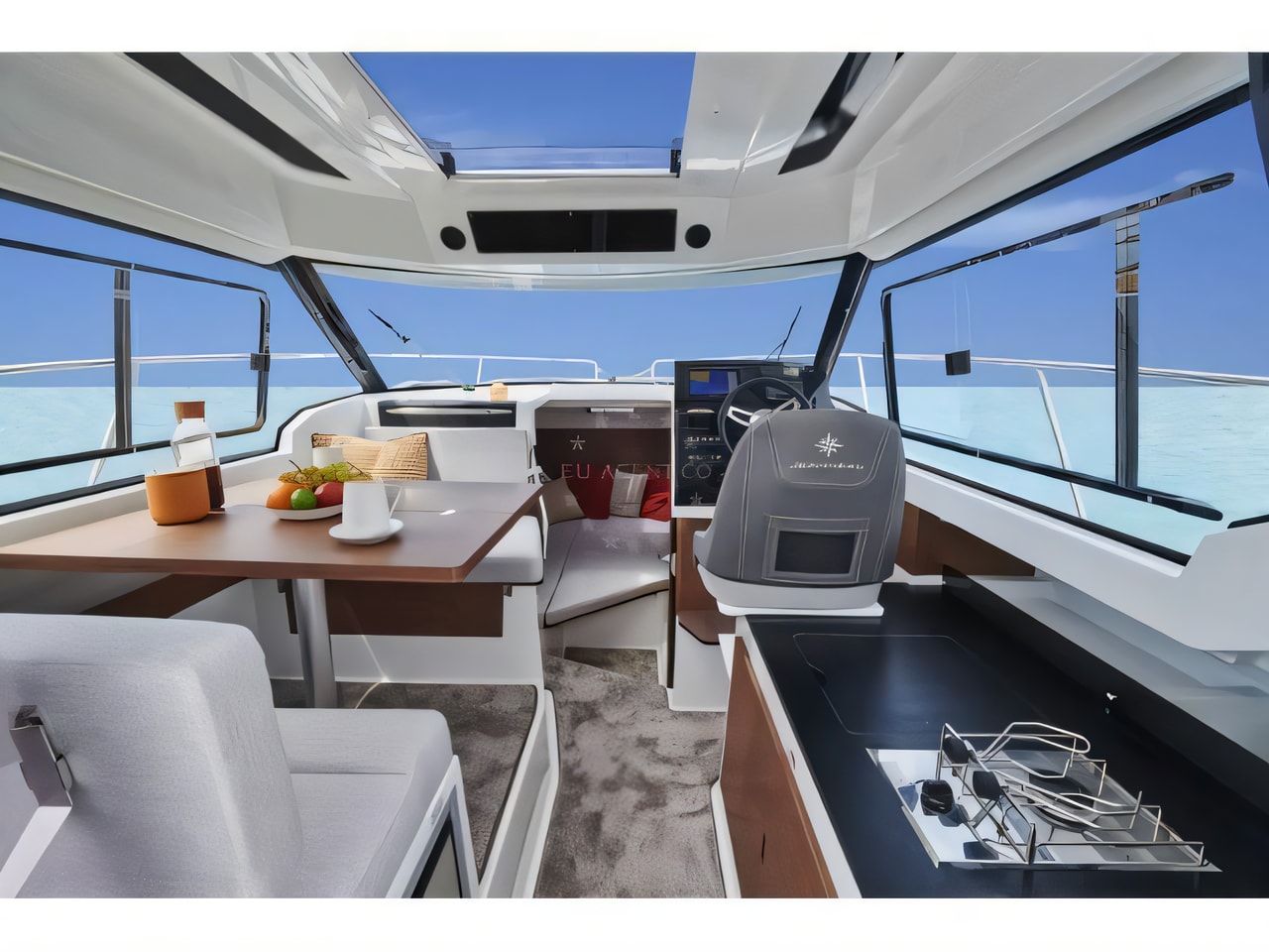 Layout of Merry Fisher 795 Serie 2 motor boat with 1 cabins Croatia yacht charter