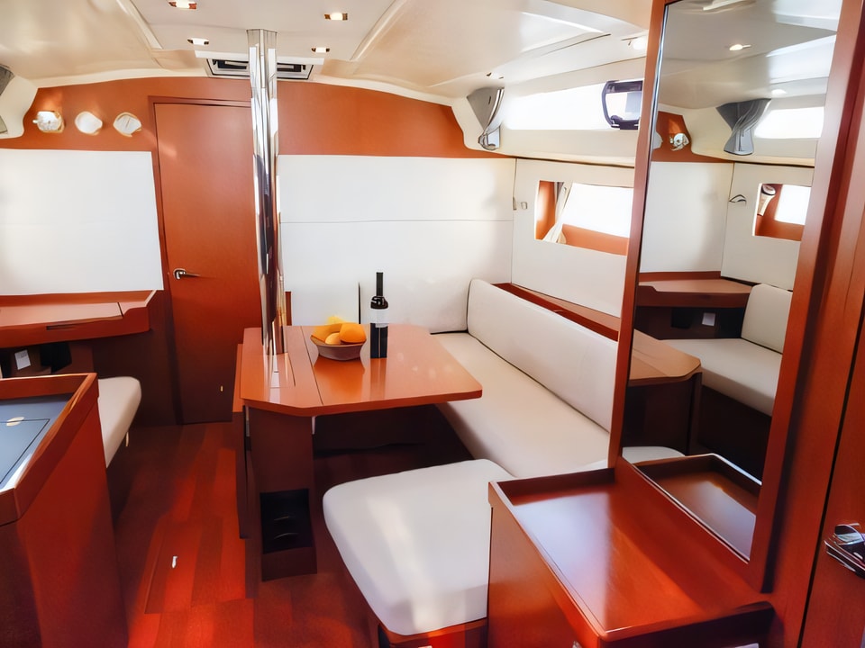 Interior of Oceanis 41.1 sail boat with 3 cabins Croatia yacht charter