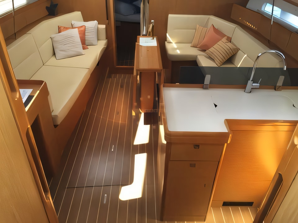 Interior of Sun Odyssey 42DS sail boat with 2 cabins Croatia yacht charter