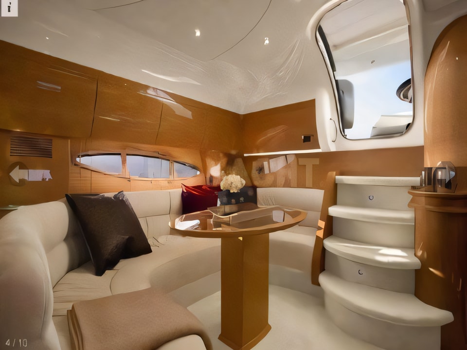 Interior of Atlantis 47 motor boat with 2 cabins Croatia yacht charter