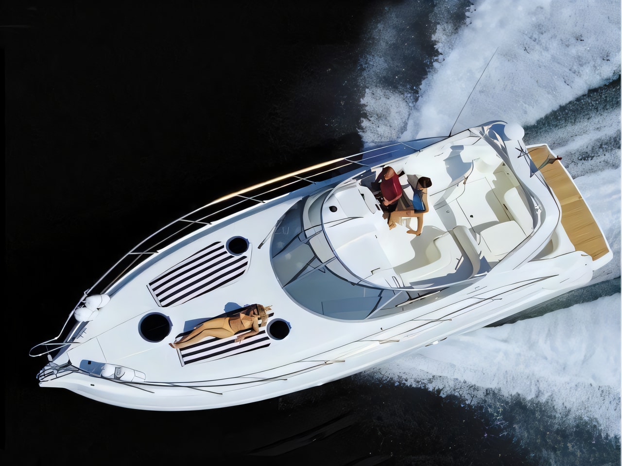 Cranchi Zaffiro 34 motor boat for charter from Punat, Krk / Marina Punat Istria / Kvarner sailing area Croatia