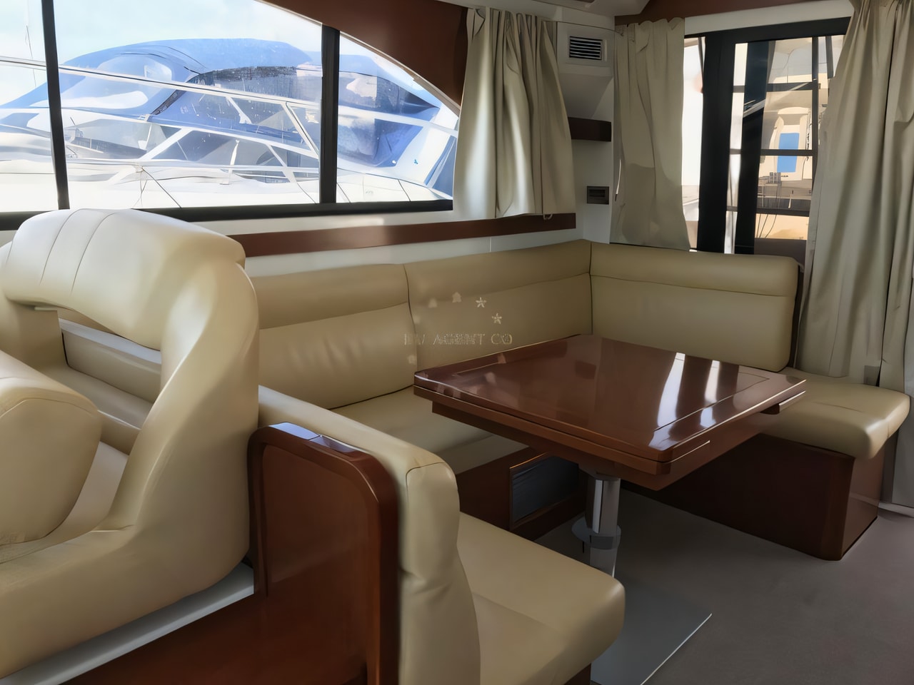 Layout of Antares 42 Fly motor boat with 2 cabins Croatia yacht charter