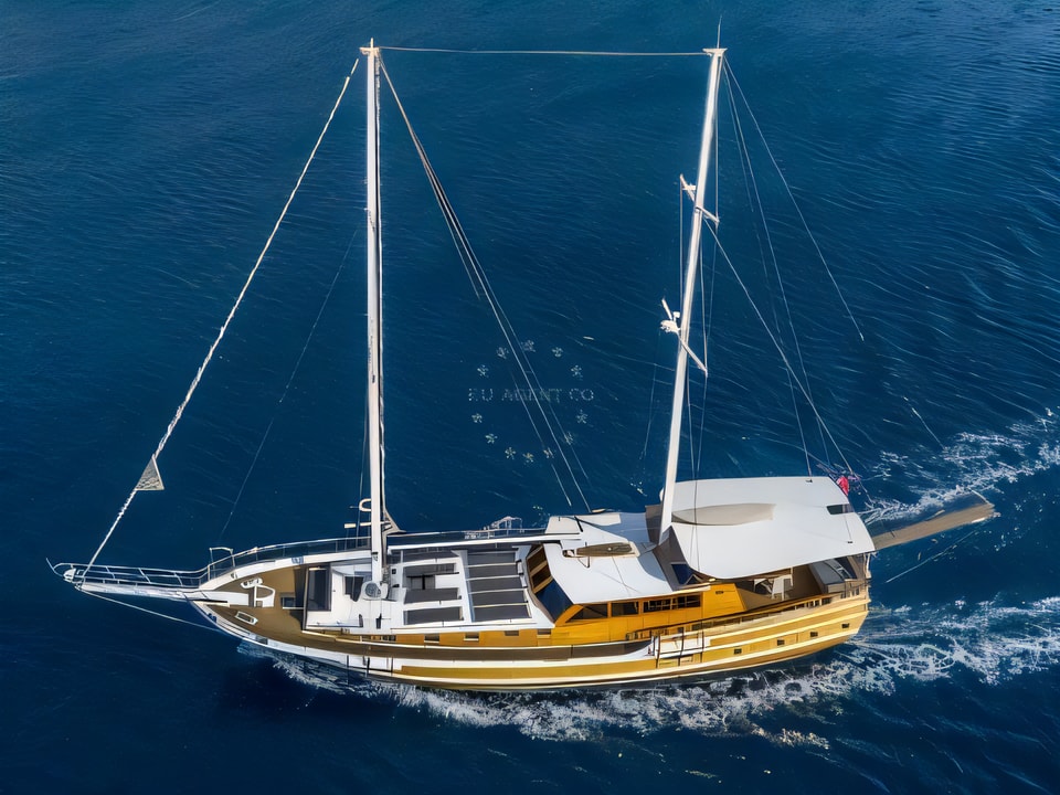 Exterior overview of Gulet gulet or cruiser for charter from Split ACI Marina in the Split sailing area Croatia