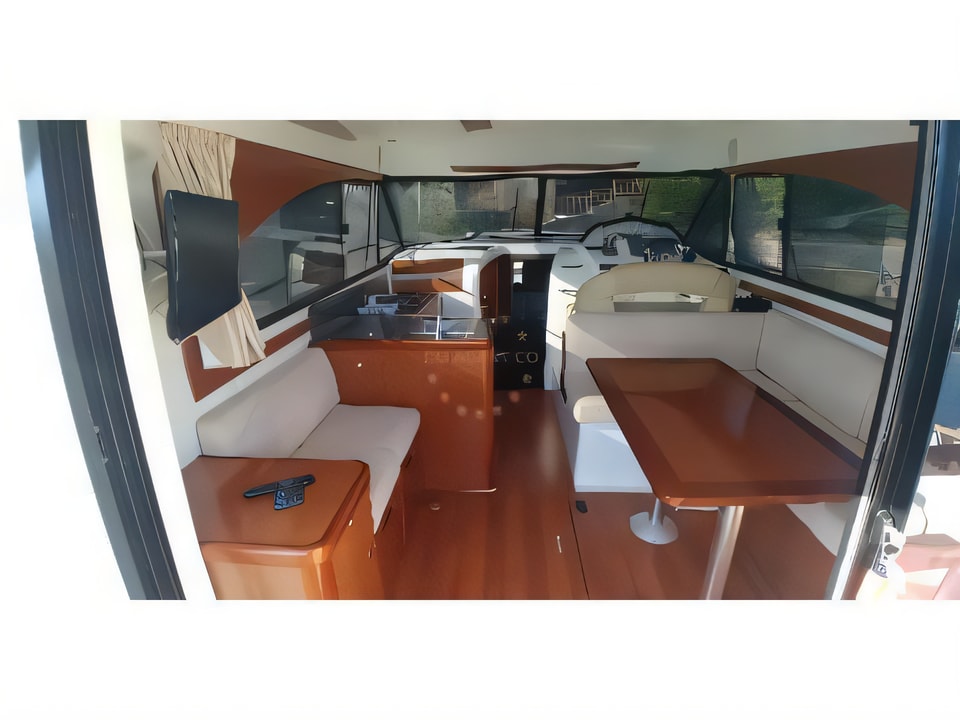 Interior of Antares 36 motor boat with 2 cabins Croatia yacht charter