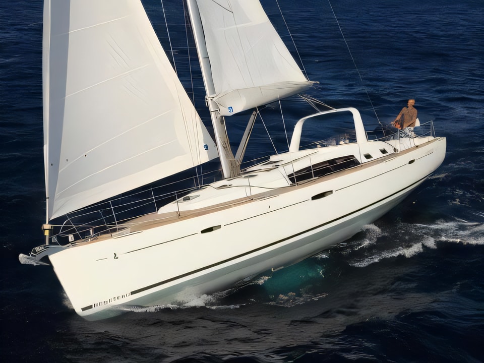 Exterior overview of Oceanis 50 Family- 5+1 cab. sail boat for charter from Pirovac in the Sibenik sailing area Croatia