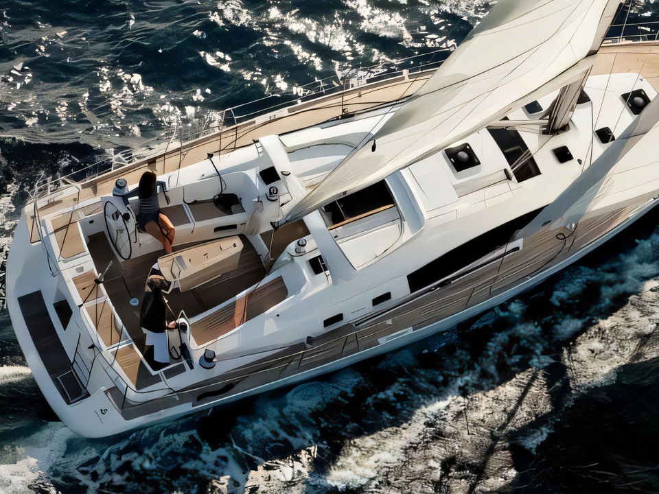Exterior overview of Oceanis 50 Family- 4+1 cab. sail boat for charter from Pirovac in the Sibenik sailing area Croatia