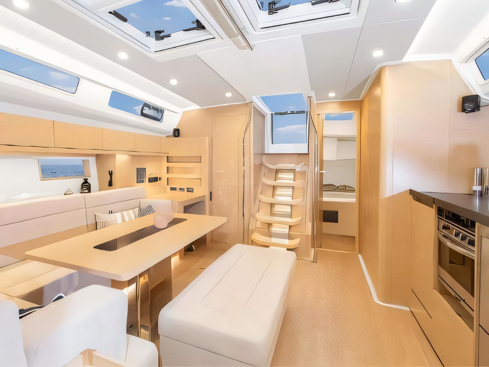 Interior of Hanse 508 sail boat with 4 cabins Croatia yacht charter
