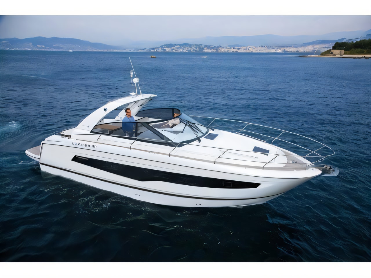Exterior overview of Leader 40 motor boat for charter from Split ACI Marina in the Split sailing area Croatia