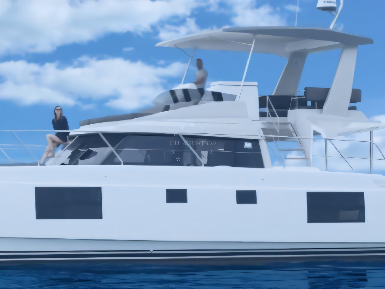 Exterior overview of Nautitech 47 Power power catamaran for charter from Dubrovnik ACI Marina in the Dubrovnik sailing area Croatia