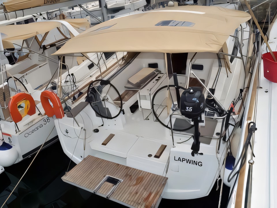 Exterior overview of Sun Odyssey 349 sail boat for charter from Dubrovnik ACI Marina in the Dubrovnik sailing area Croatia