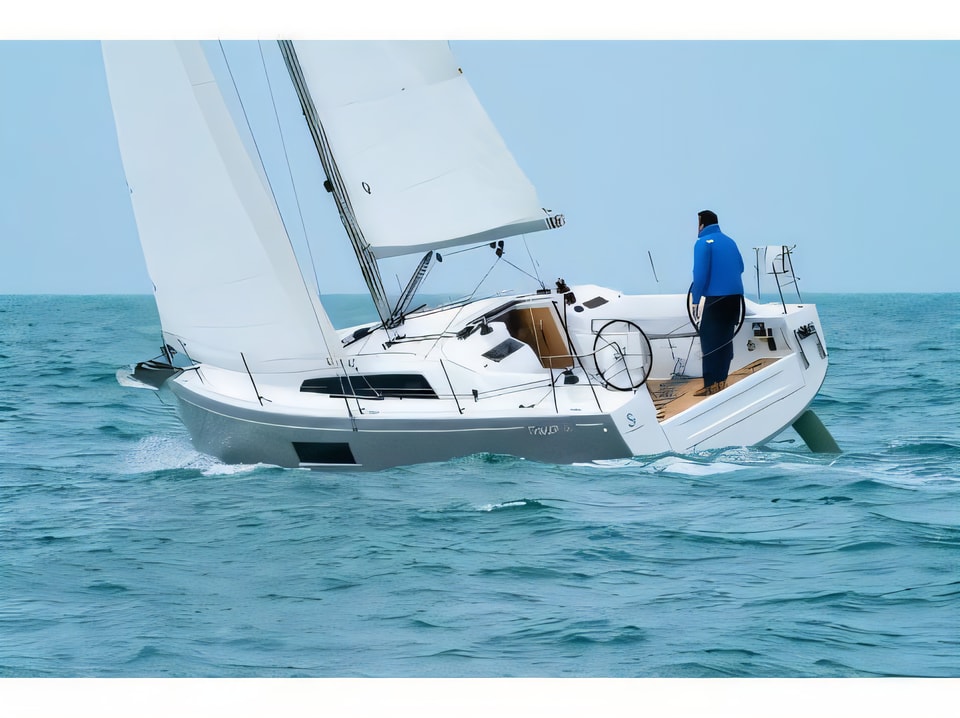 Layout of Oceanis 30.1 sail boat with 2 cabins Croatia yacht charter