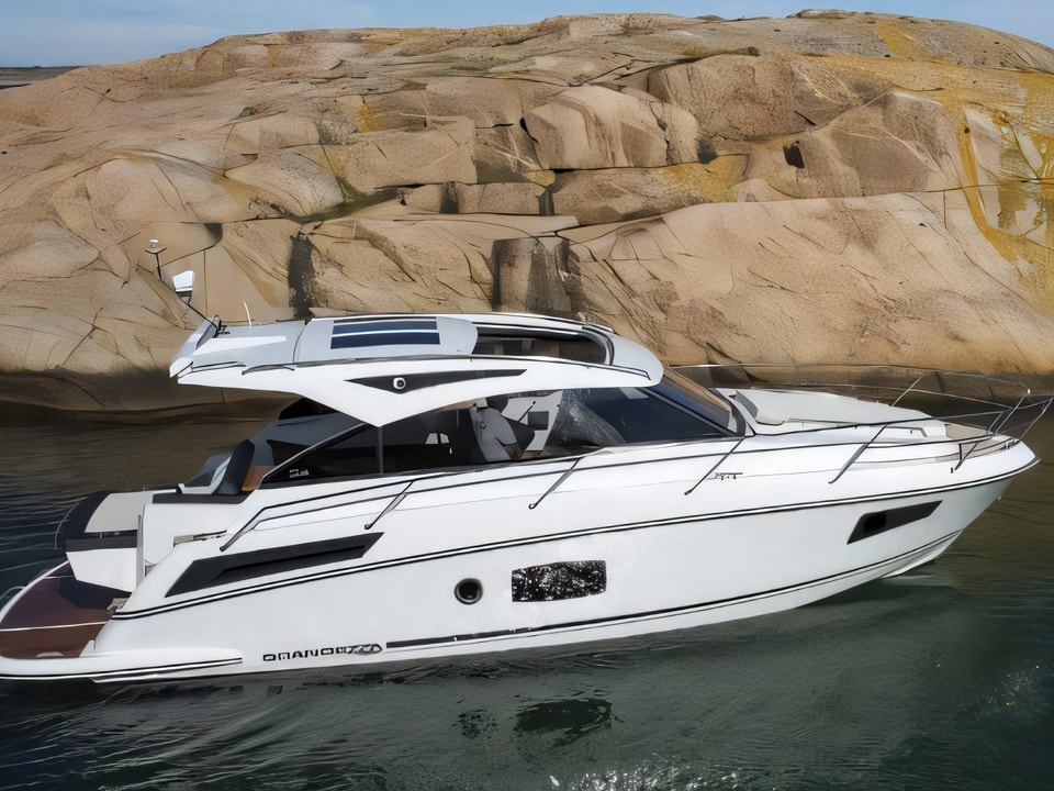 Exterior overview of Grandezza 34 OC motor boat for charter from SCT Marina Trogir in the Split sailing area Croatia