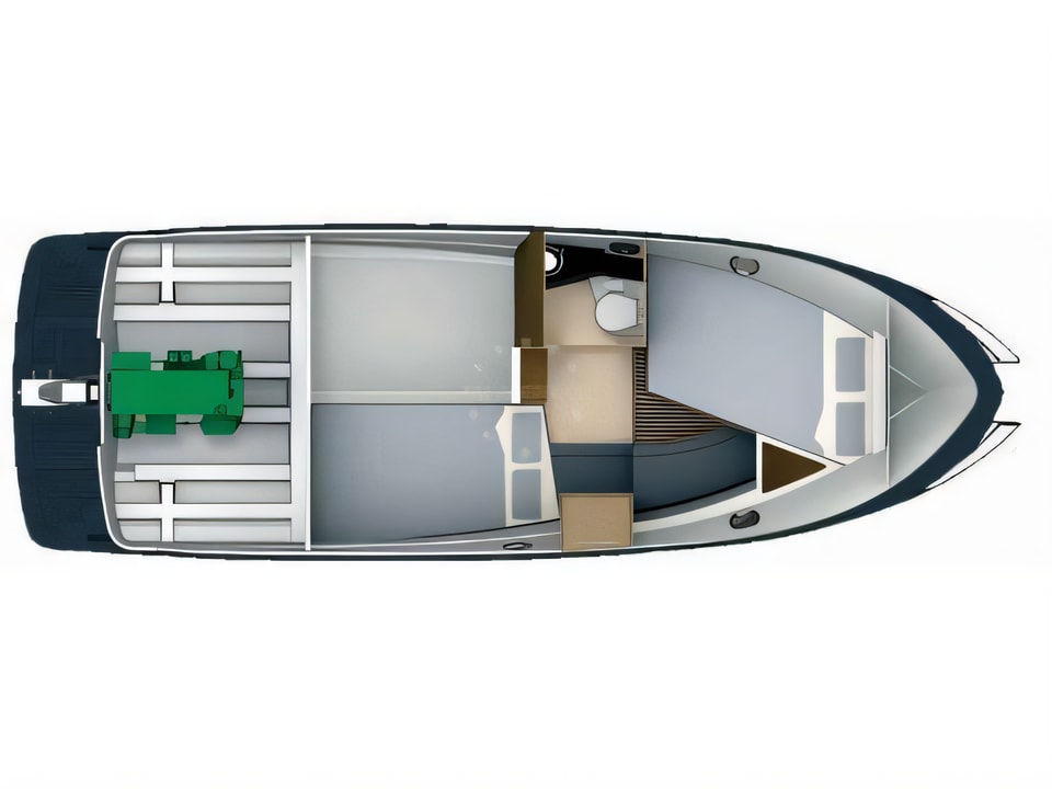 Grandezza 27 OC yacht layout 1 cabins Croatia charter