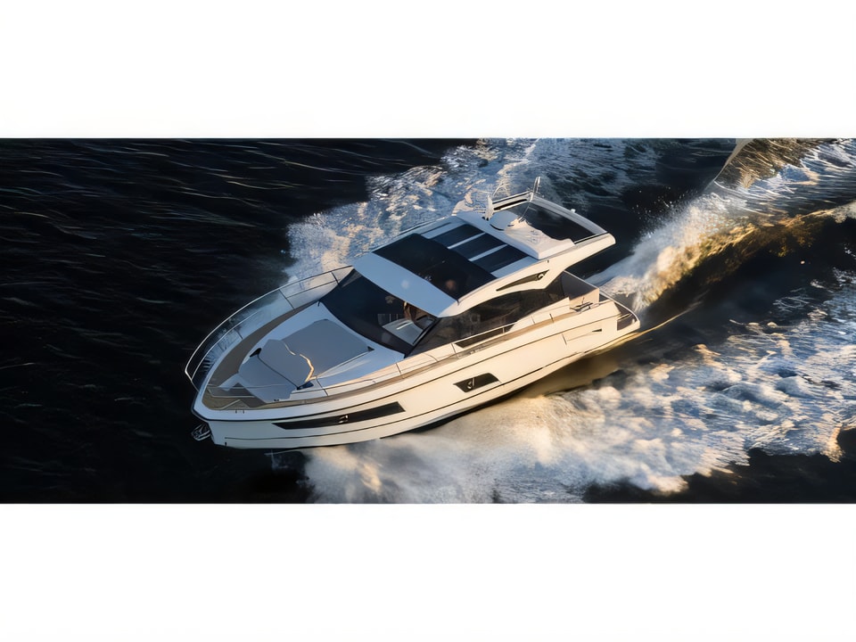 Exterior overview of Grandezza 37 CA motoryacht for charter from SCT Marina Trogir in the Split sailing area Croatia