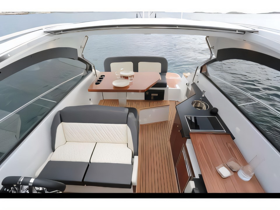 Grandezza 28 0C yacht layout 2 cabins Croatia charter