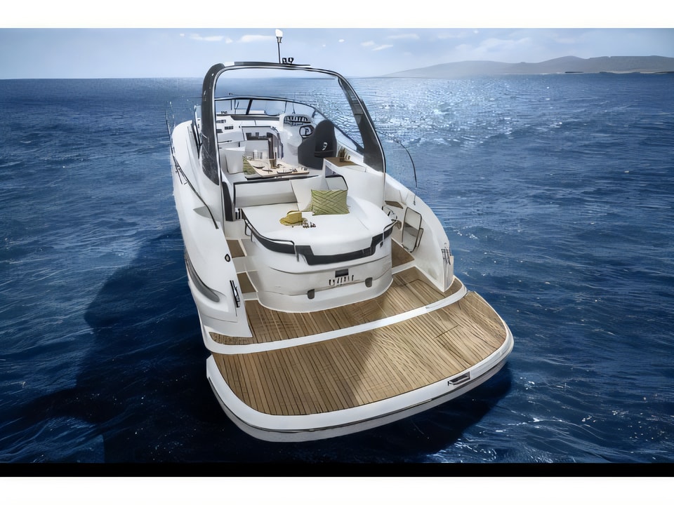 Layout of Bavaria S32 Open motor boat with 2 cabins Croatia yacht charter