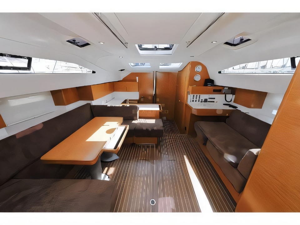 Interior of Elan 494 Impression sail boat with 5 cabins Croatia yacht charter