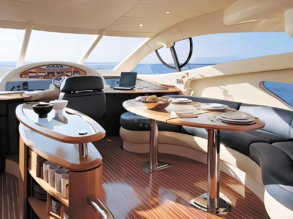 Interior of Azimut 55 Evolution motoryacht with 3 cabins Croatia yacht charter