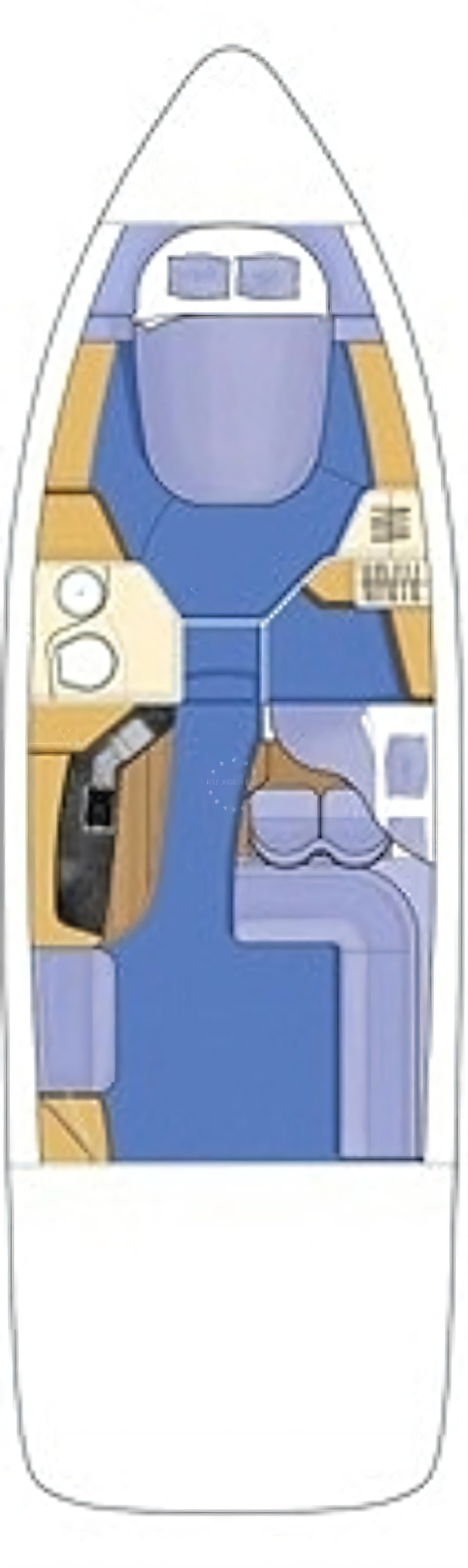Sealine F34 yacht layout 2 cabins Croatia charter