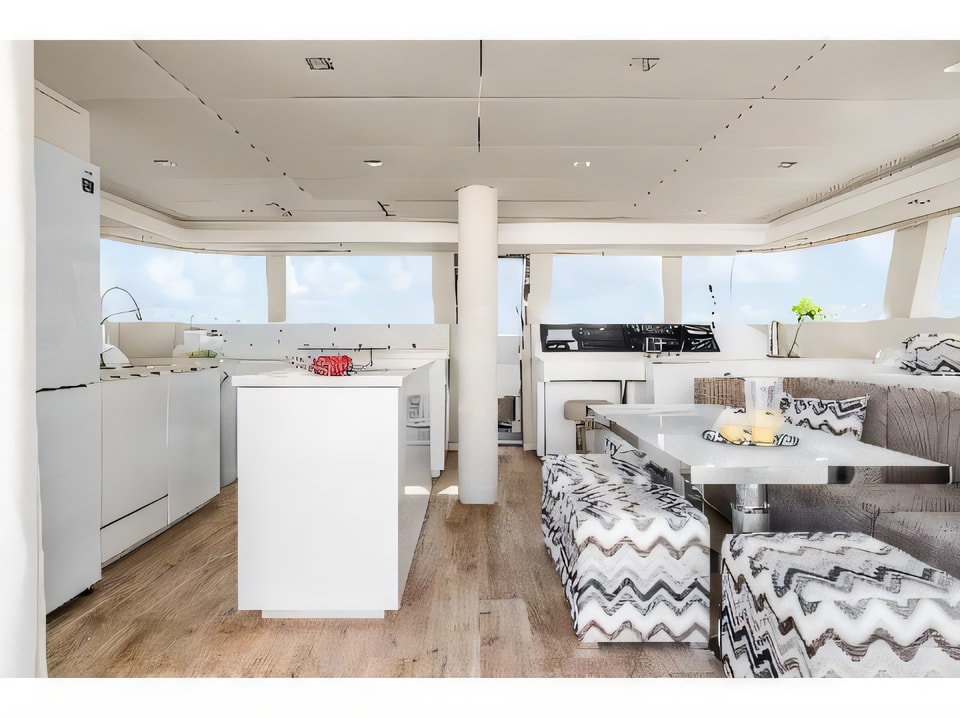 Interior of Sunreef 50 catamaran with 4 cabins Croatia yacht charter