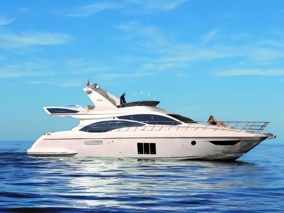 Exterior overview of Azimut 58 motor boat for charter from Sibenik Marina Mandalina in the Sibenik sailing area Croatia