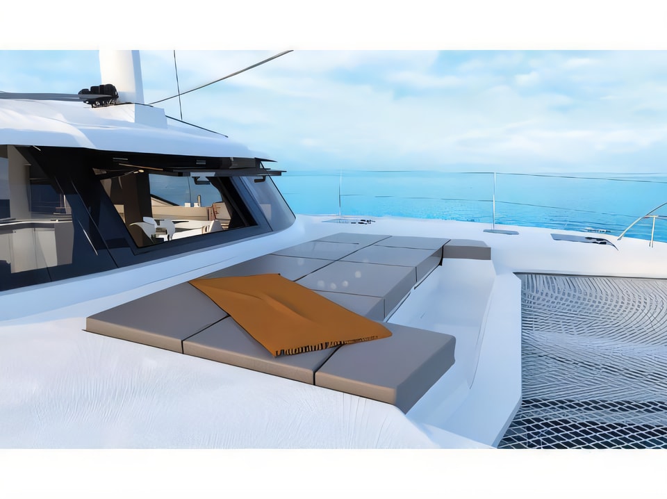 Interior of Elba 45 Quatour catamaran with 4 cabins Croatia yacht charter