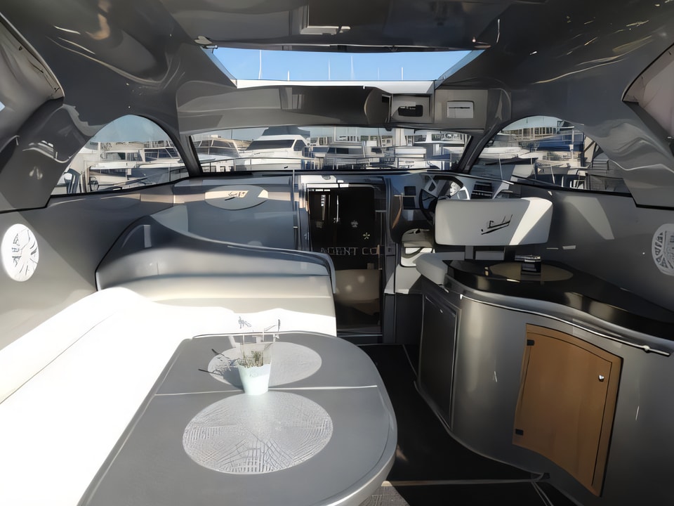 Interior of Mirakul 30 motor boat with 2 cabins Croatia yacht charter
