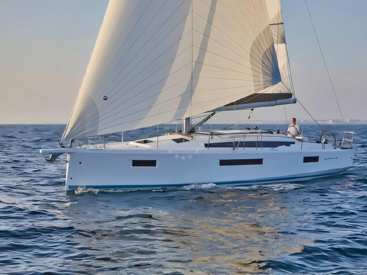 Exterior overview of Sun Odyssey 410 sail boat for charter from Biograd Marina Kornati in the Kornati sailing area Croatia