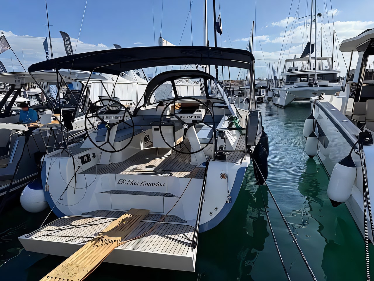 Interior of D&D Kufner 38 sail boat with 3 cabins Croatia yacht charter