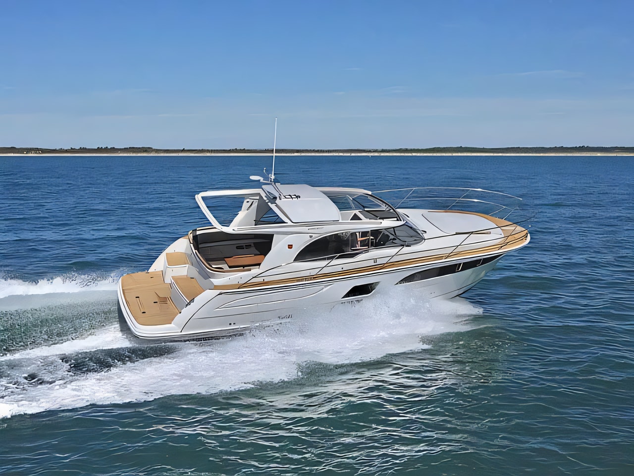 Exterior overview of Marex 360 CC motor boat for charter from Sibenik Marina Mandalina in the Kornati sailing area Croatia