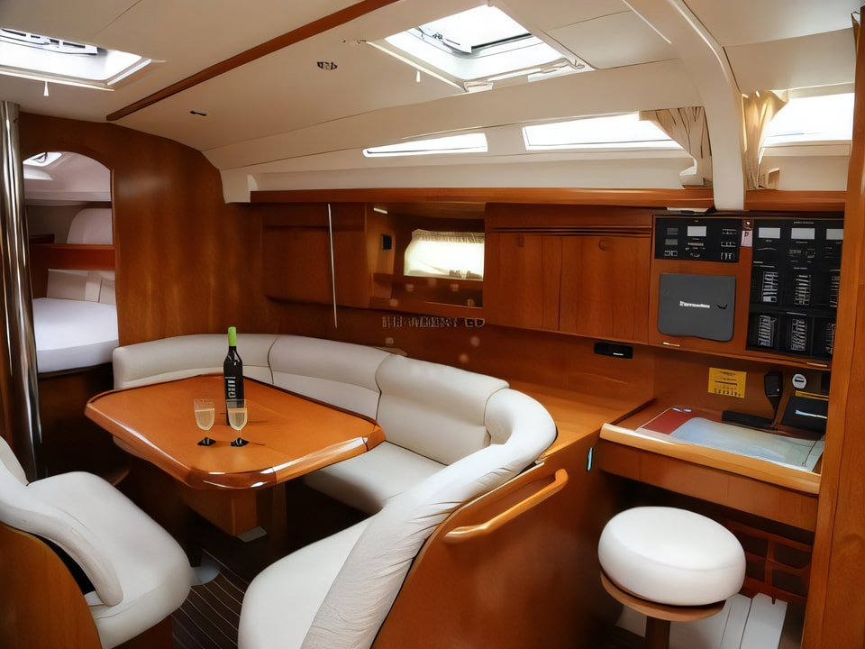 Interior of Sun Odyssey 45 sail boat with 4 cabins Croatia yacht charter