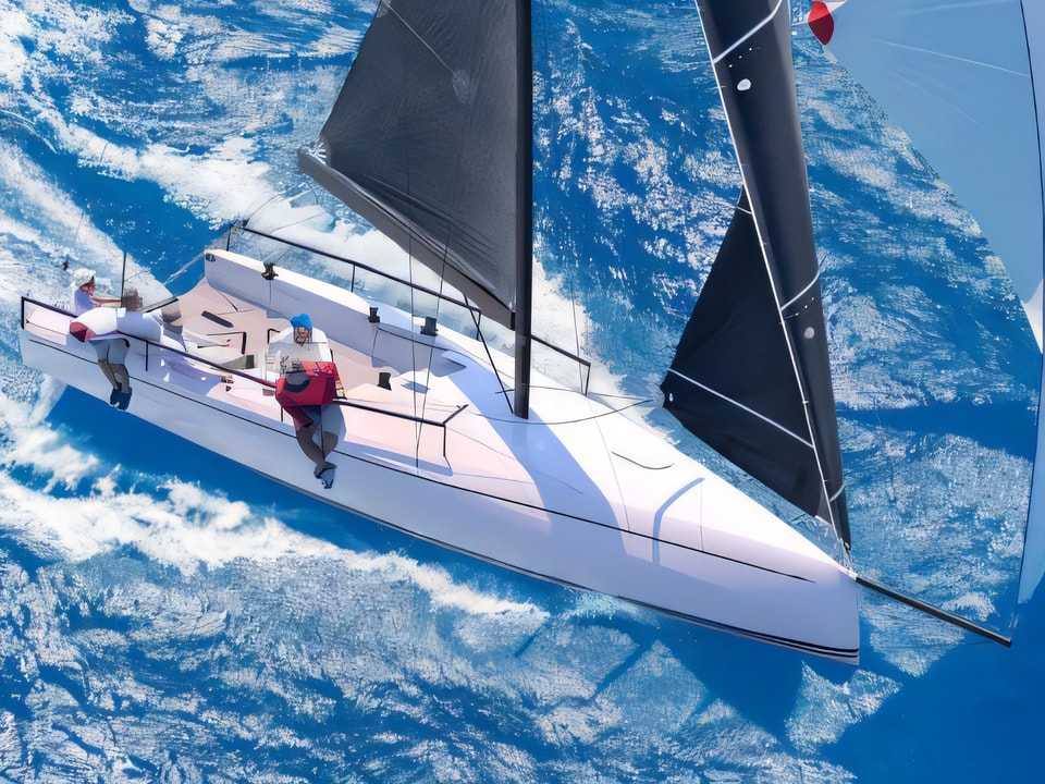 Exterior overview of ClubSwan 36 sail boat for charter from Split ACI Marina in the Split sailing area Croatia