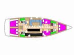 Interior of D&D Kufner 56 sail boat with 5 cabins Croatia yacht charter