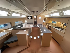 Layout of D&D Kufner 56 sail boat with 5 cabins Croatia yacht charter