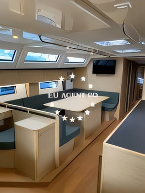 Layout of D&D Kufner 54.2 sail boat with 5 cabins Croatia yacht charter