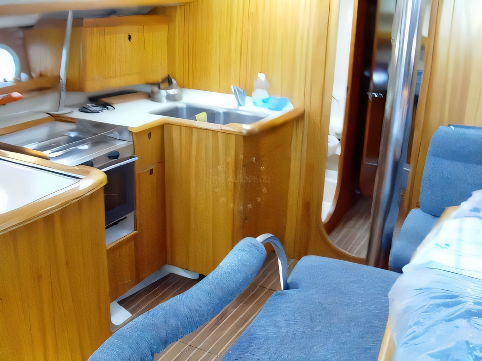 Interior of Gib Sea 43 sail boat with 4 cabins Croatia yacht charter